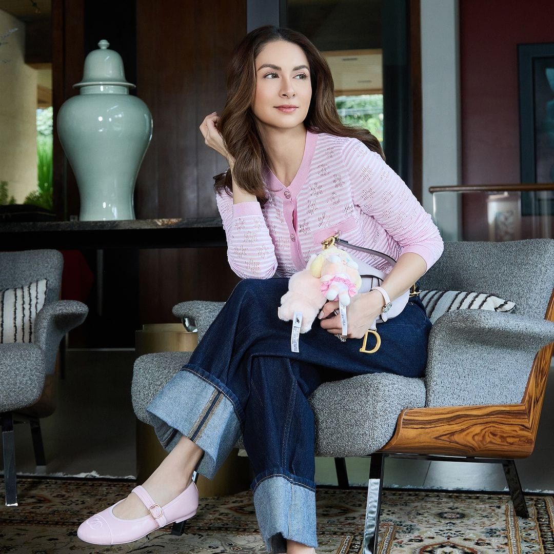 Pink Knit Cardigan with Wide-Leg Jeans — Classy Coquette Outfits