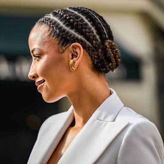Thick Dark Brown Cornrows Into A Neat Bun Thick Dark Brown Cornrows Into A Neat Bun — Classy Cornrows Hairstyles