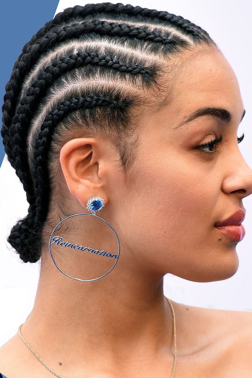 Precisely Executed Black Cornrows To Shoulders Precisely Executed Black Cornrows To Shoulders — Classy Cornrows Hairstyles