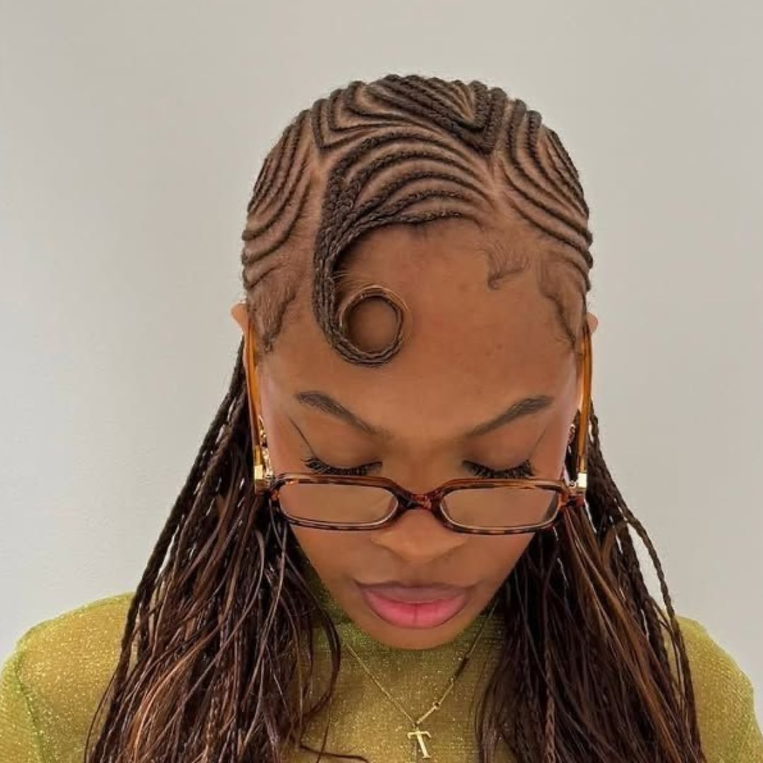 Scalp Cornrows With Loose Wavy Braids Scalp Cornrows With Loose Wavy Braids — Classy Cornrows Hairstyles