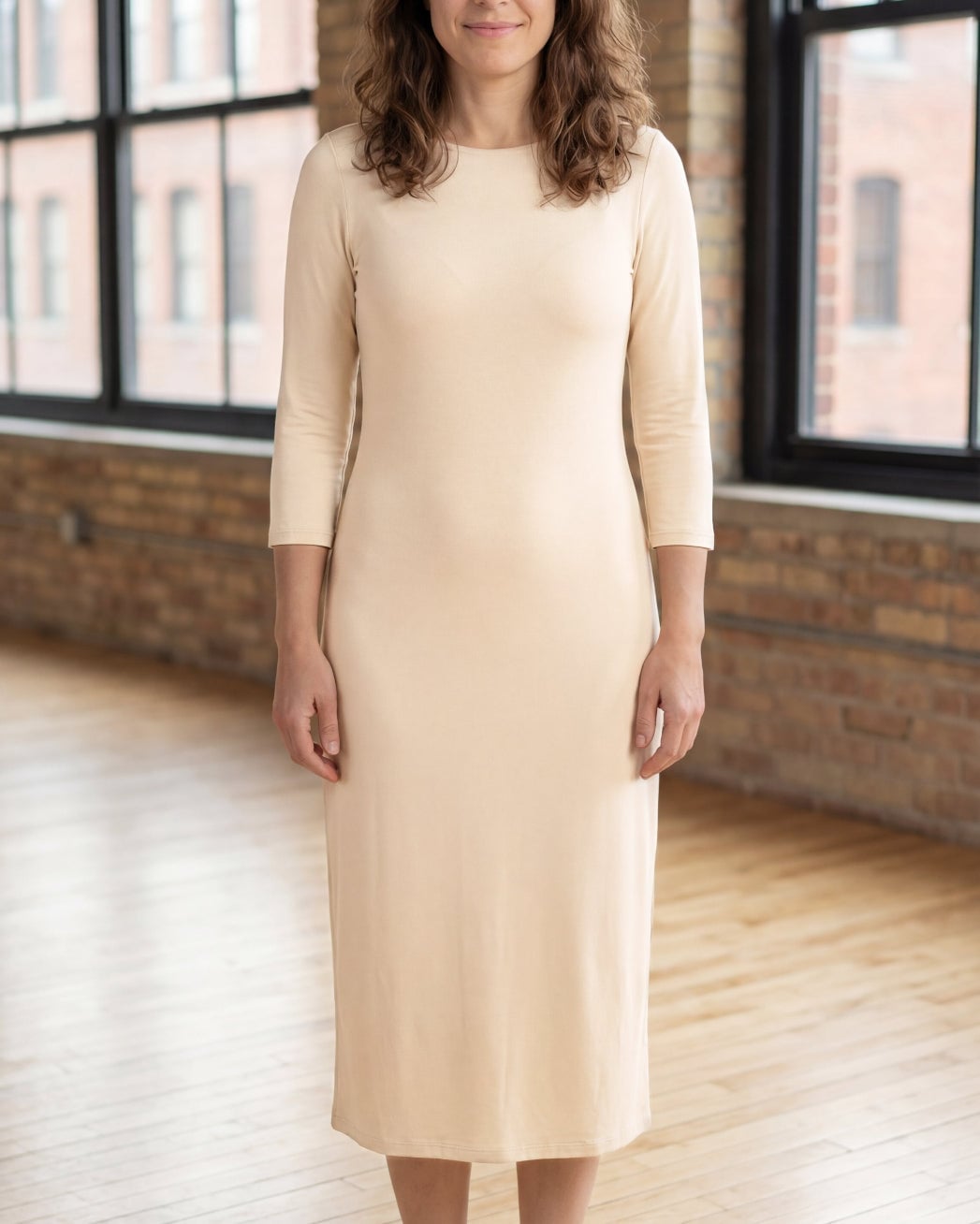 Cream Jersey Midi Dress — Classy Cream Outfits