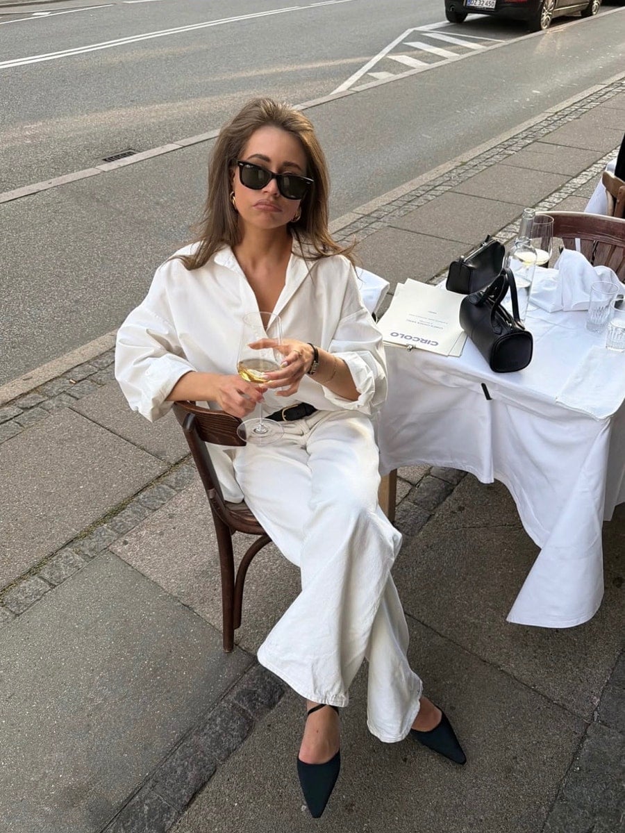 Monochromatic Cream Shirt and Trousers Set — Classy Cream Outfits