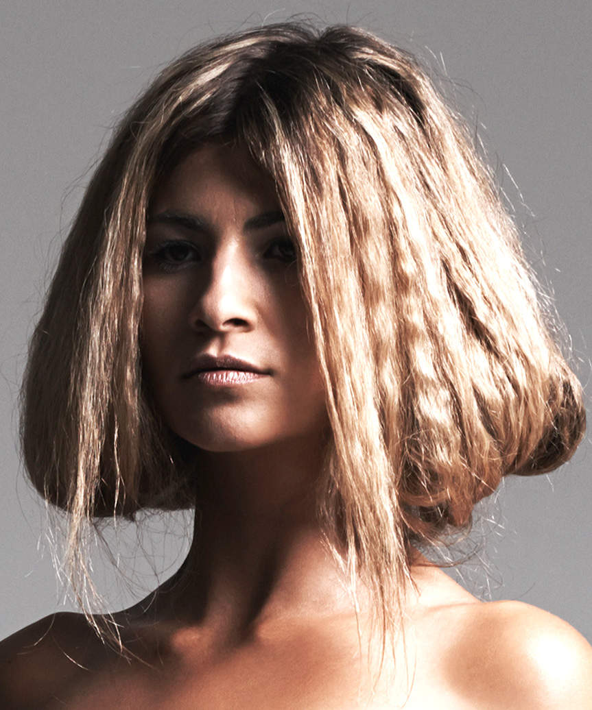 Chin Length Bob Avant-Garde Crimped — Classy Crimped Hairstyles