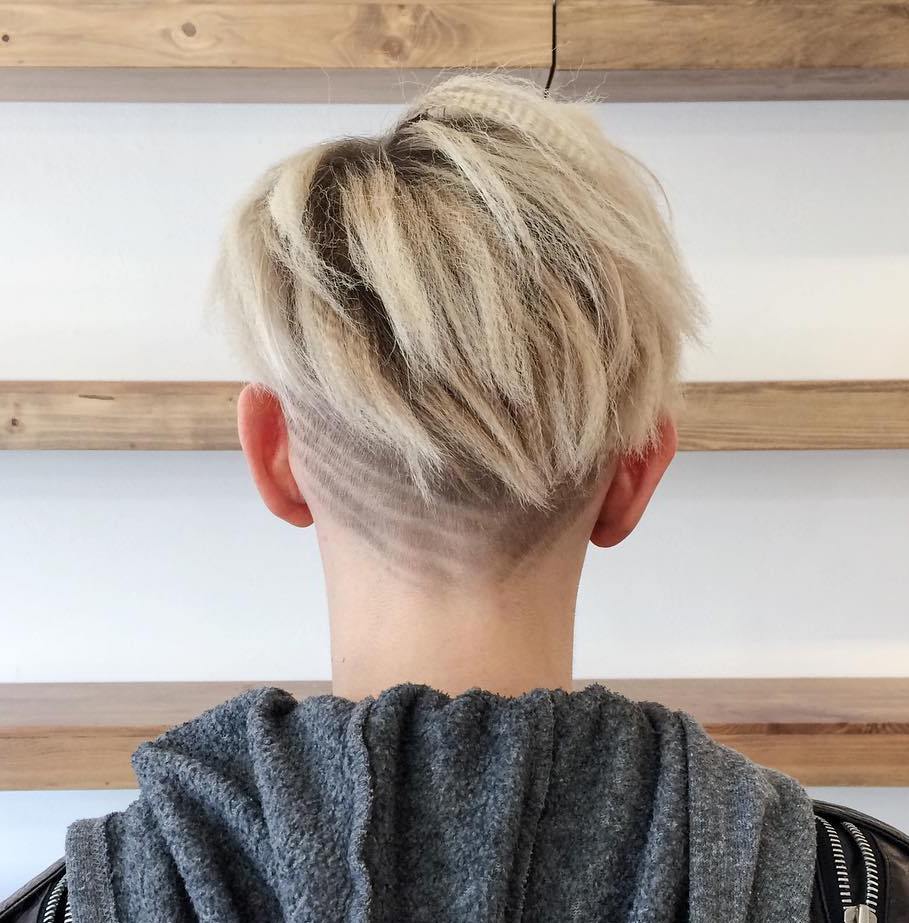 Short Ash Blonde Pixie With Crimped Texture And Undercut — Classy Crimped Hairstyles