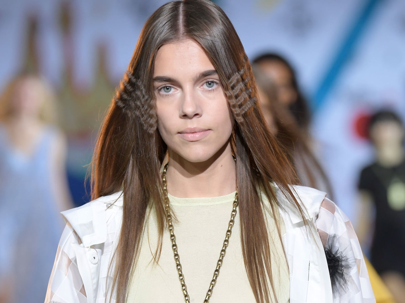 Medium Brown Hair With Temple Crimped Sections — Classy Crimped Hairstyles