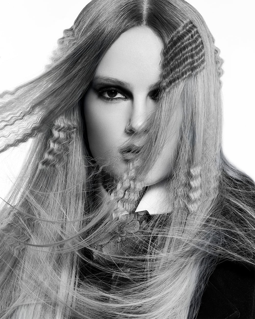 Blonde Mid-Back With Intricate Crimps — Classy Crimped Hairstyles