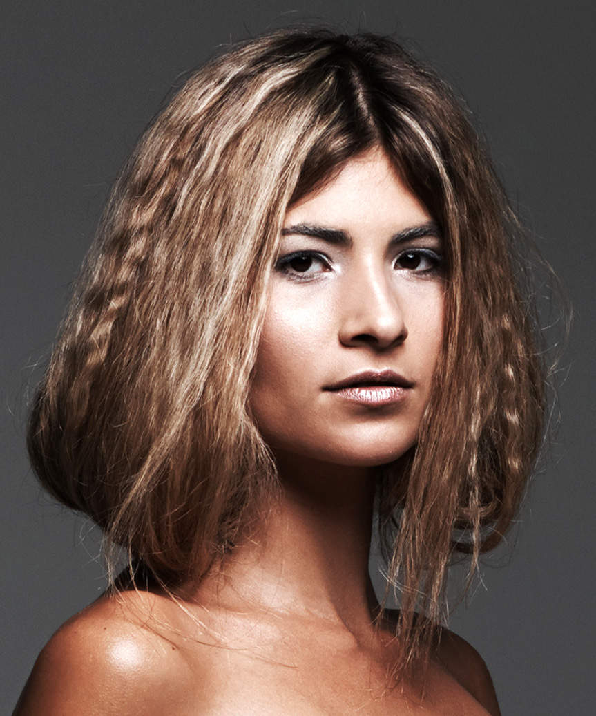Chin Length Bob With Blunt Bangs And Crimp — Classy Crimped Hairstyles