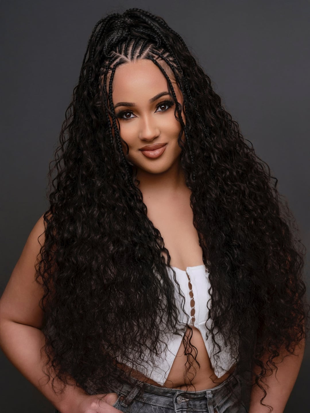 Mid-Back Ponytail With Braids And Curls Mid-Back Ponytail With Braids And Curls — Classy Curls Braids
