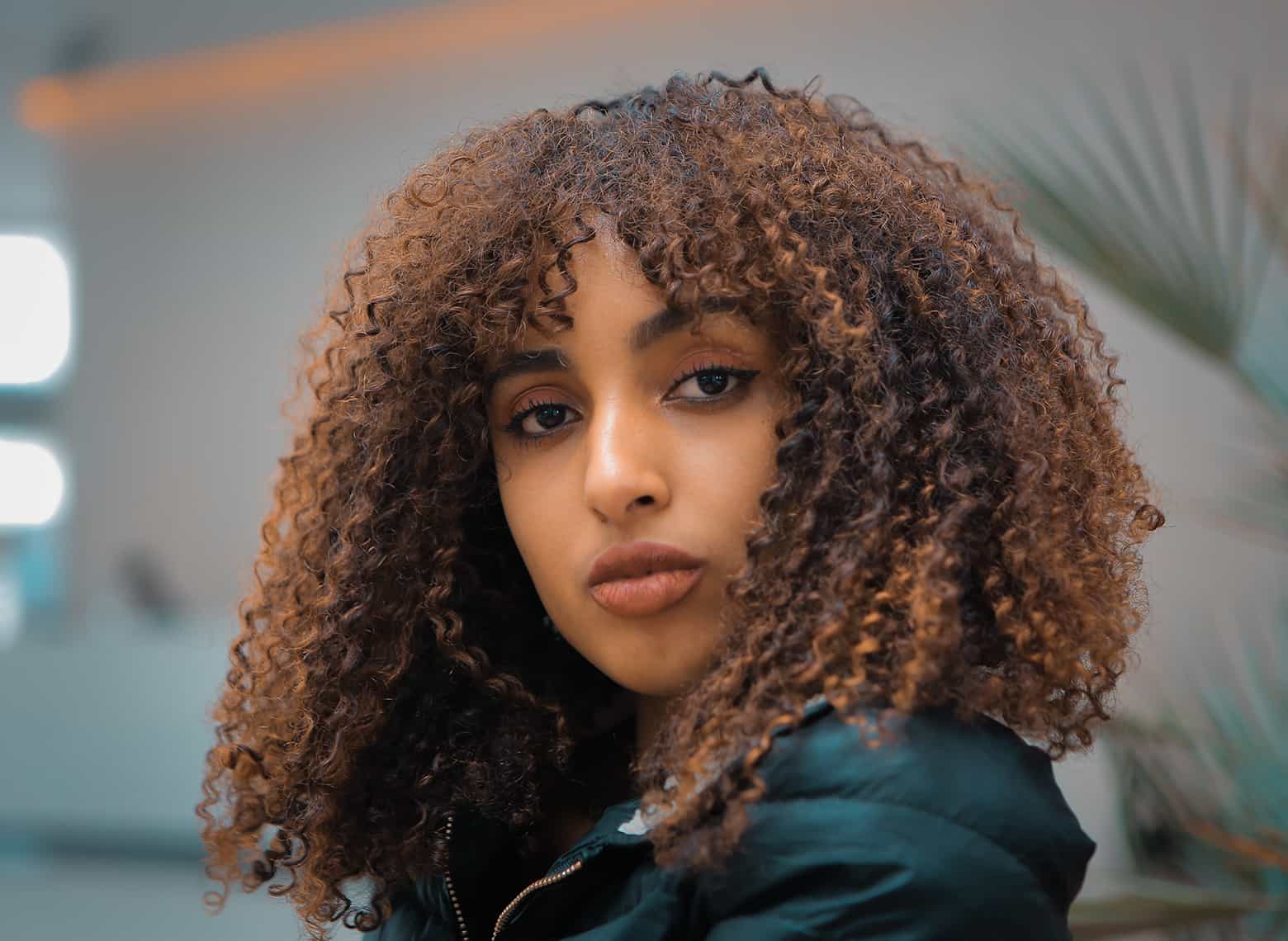 Shoulder-Length Dark Brown Volume — Classy Curly Haircuts