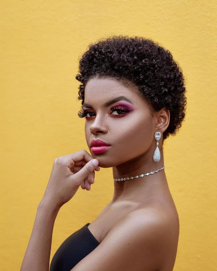 Short Tapered Cut With Sculpted Curls — Classy Curly Hairstyles for Black Women