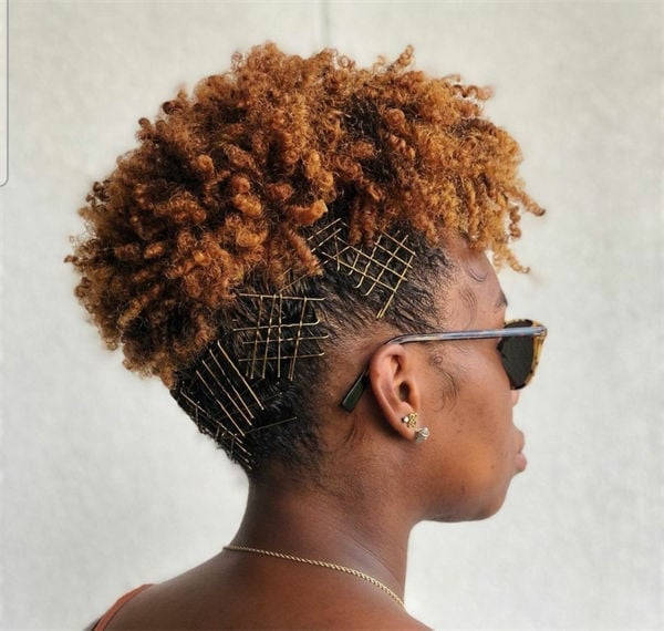Short Tapered Cut In Honey Blonde — Classy Curly Hairstyles for Black Women