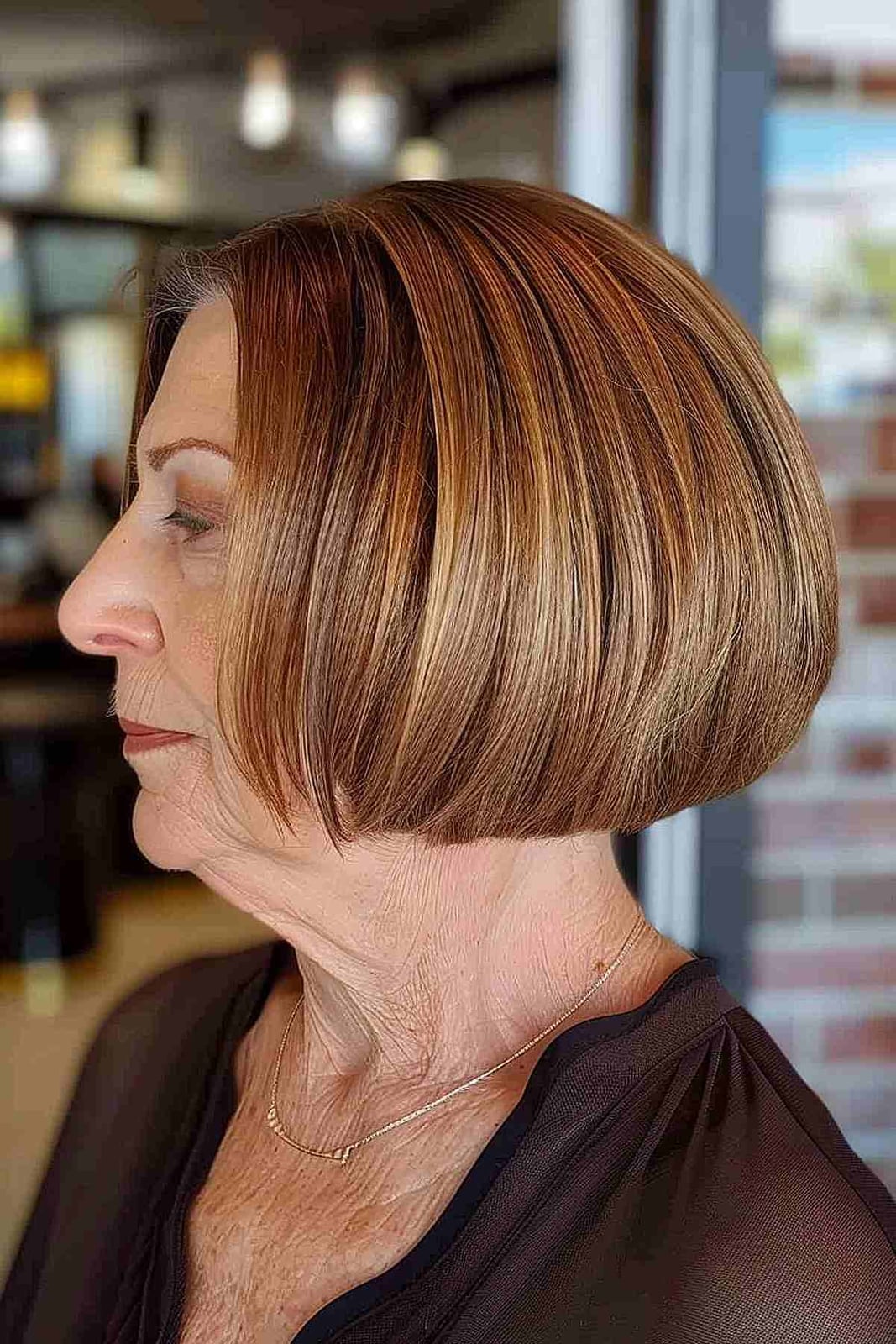 Ear Length Blunt Bob With Highlights — Classy Cut Bob