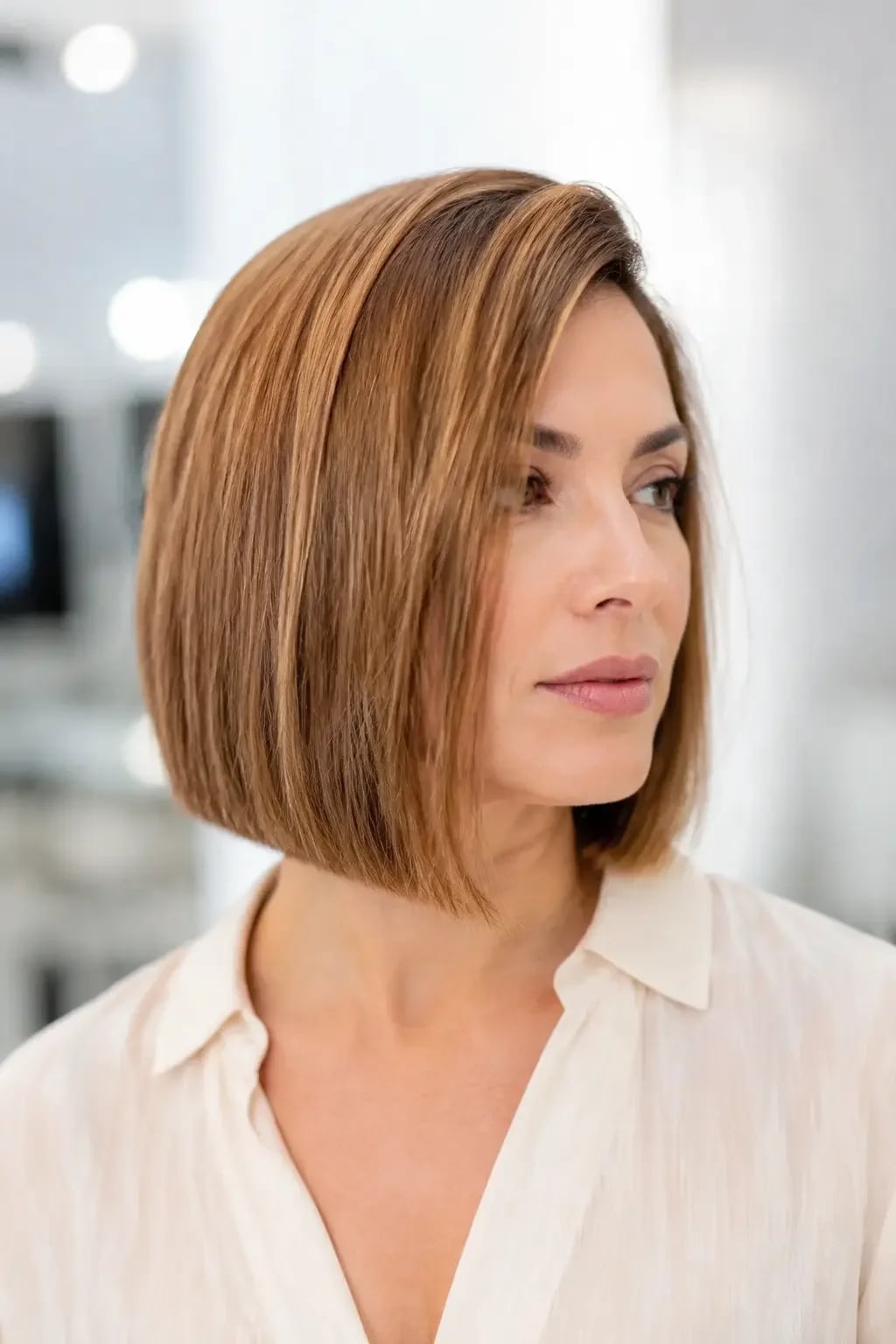 Blunt Bob Chin Length Blowout — Classy Cut Bob