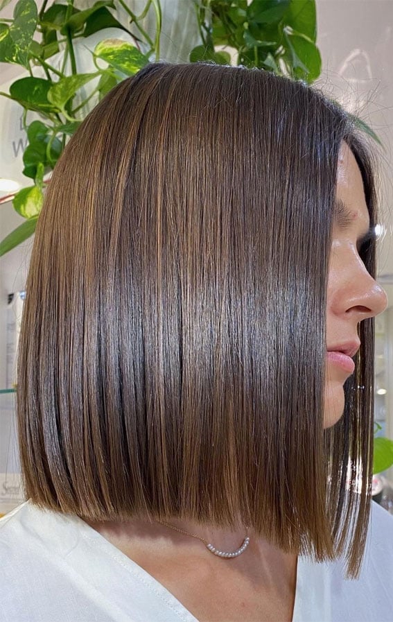 Collarbone Blunt Bob Glossy Finish — Classy Cut Bob