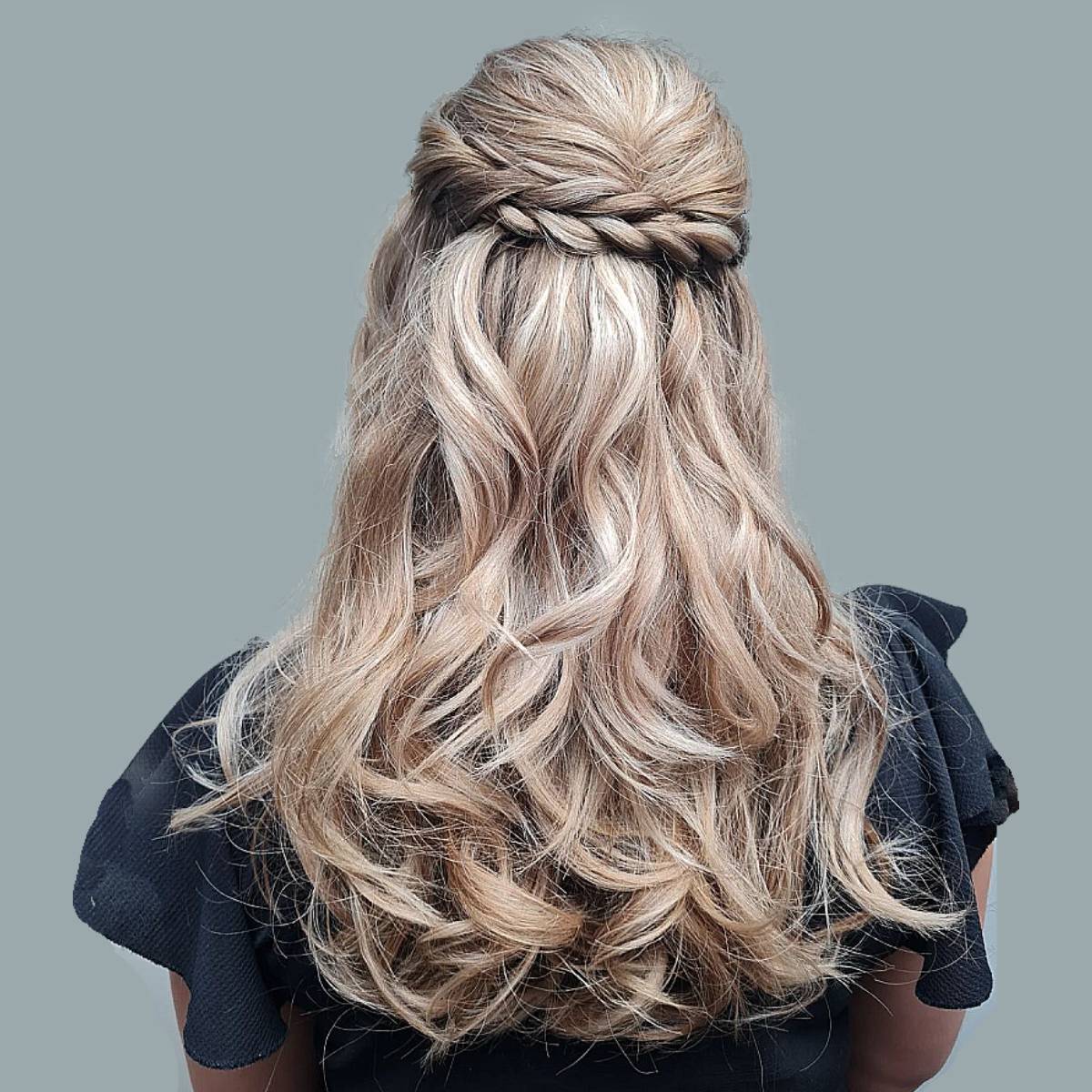 Half Updo With Braided Band — Classy Dance Hair