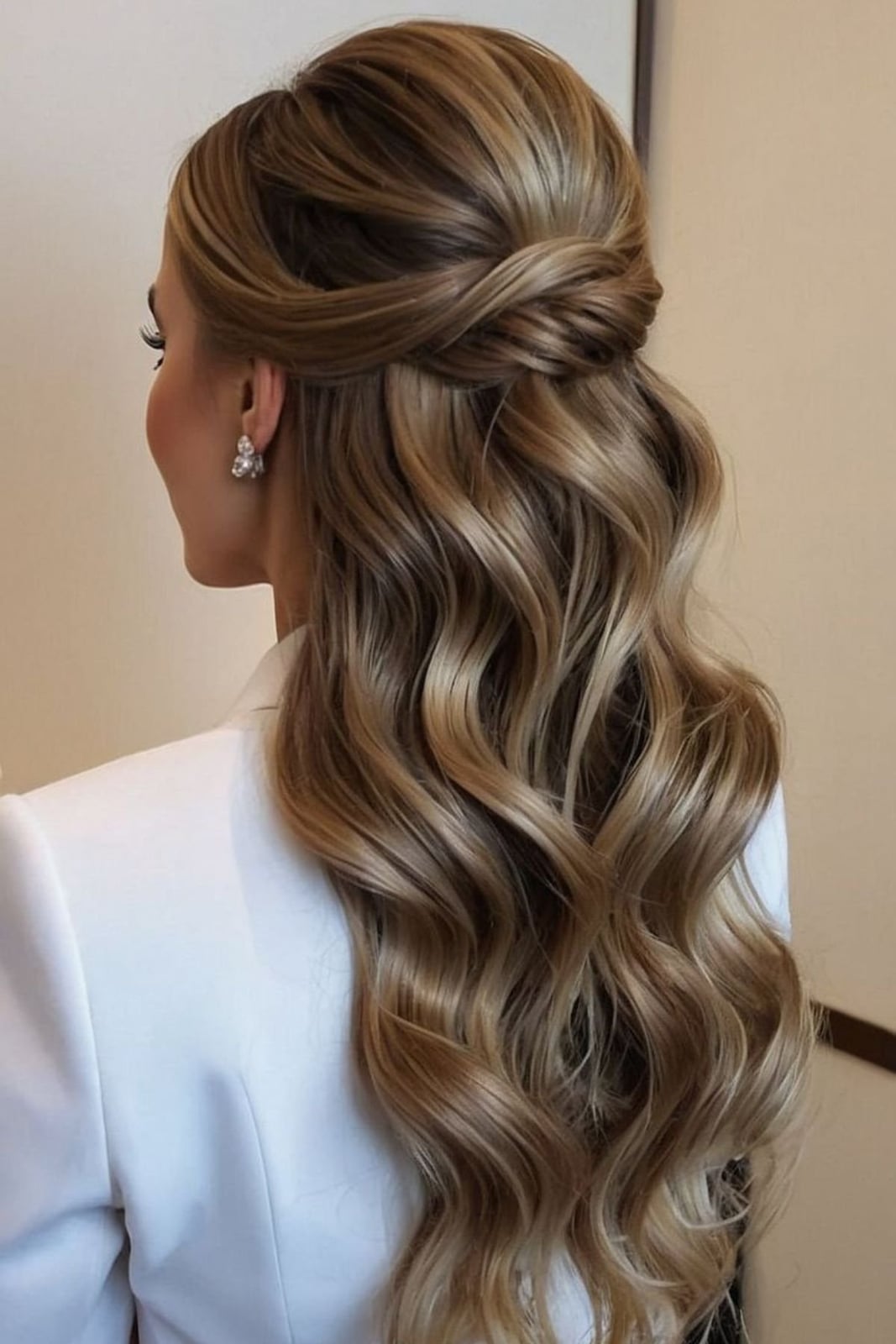 Mid-Back Waves Half Up Half Down — Classy Dance Hair
