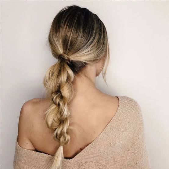 Blonde Ponytail With Thick Braid — Classy Dance Hair