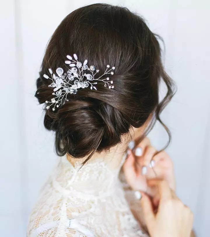 Low Bun With Sparkling Accessory — Classy Dance Hair