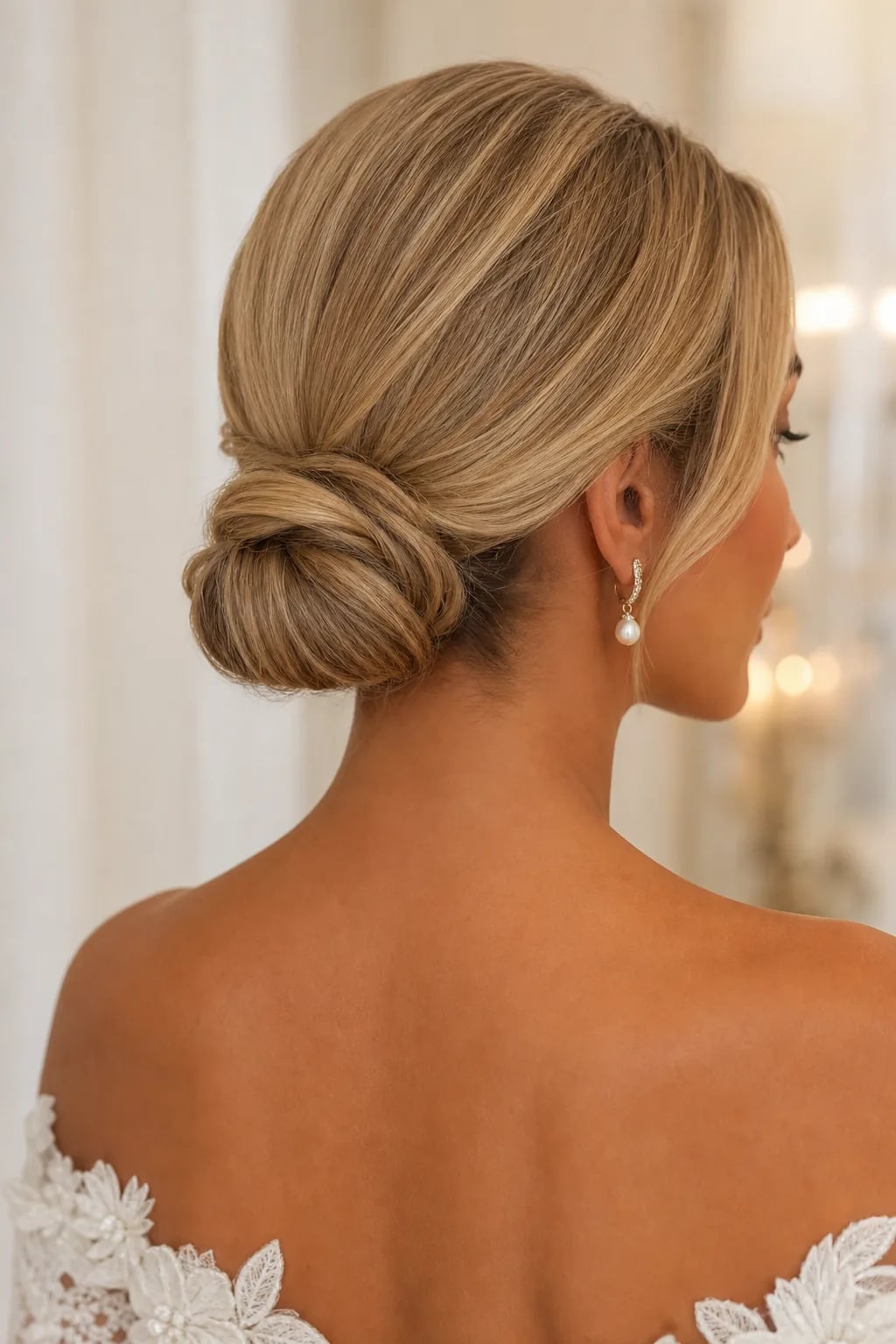 Sleek Twisted Low Bun With Subtle Highlights, Close-Up Take — Classy Dance Hairstyles