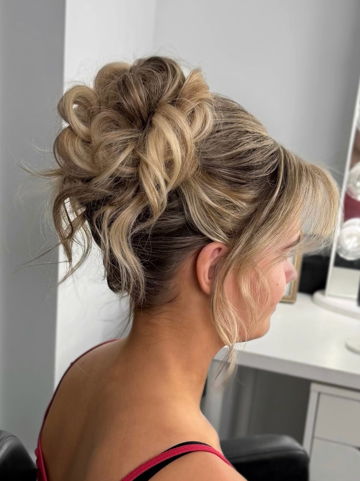 Dark Blonde Loose Waves With Deep Side Part — Classy Dance Hairstyles