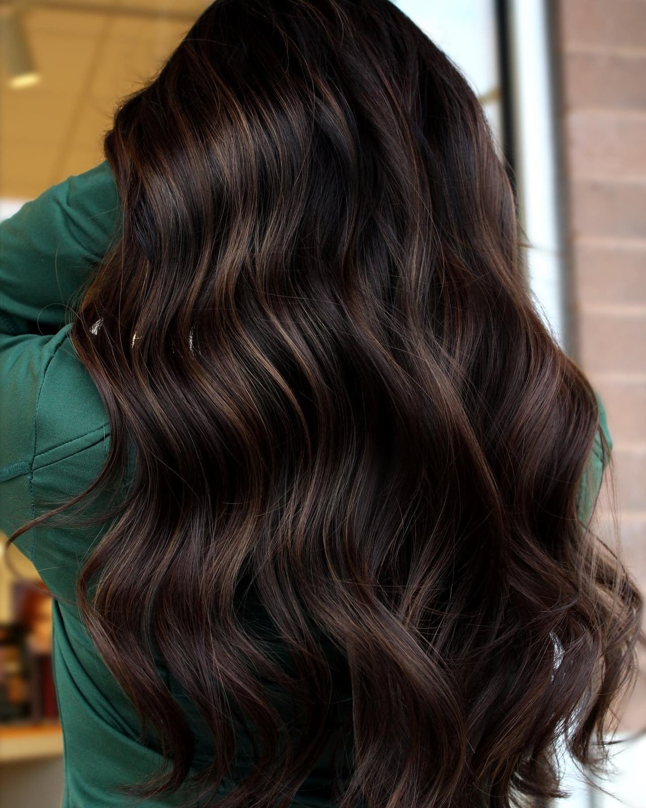 Mid-Back Espresso With Subtle Chocolate Balayage Mid-Back Espresso With Subtle Chocolate Balayage — Classy Dark Brown Balayage