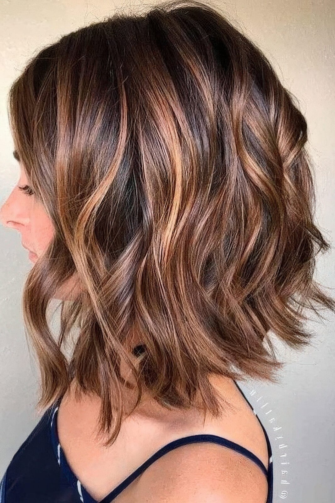 Chin Length Bob With Lighter Brown Balayage Chin Length Bob With Lighter Brown Balayage — Classy Dark Brown Balayage