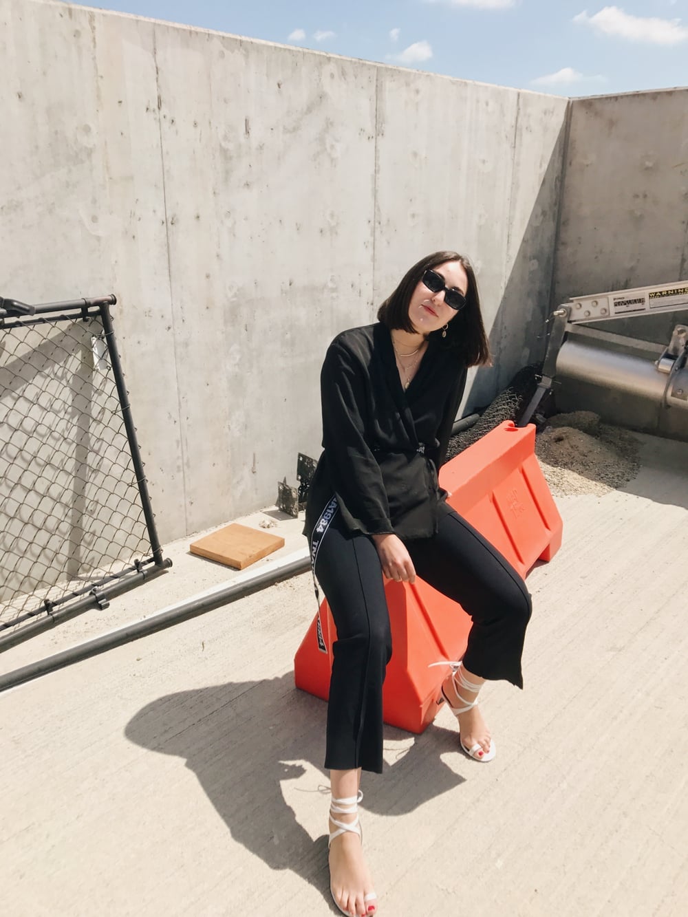 Black Wrap Blazer with Cropped Wide-Leg Trousers — Classy Edgy Outfits