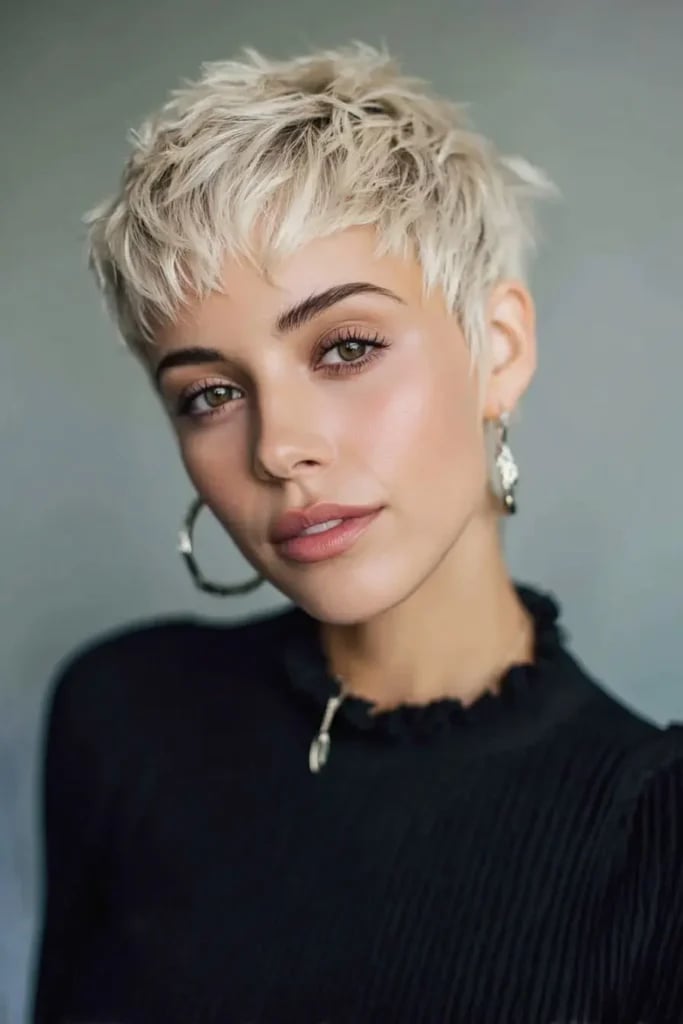 Wavy Black Pixie With Carved Undercut Wavy Black Pixie With Carved Undercut — Classy Edgy Pixie