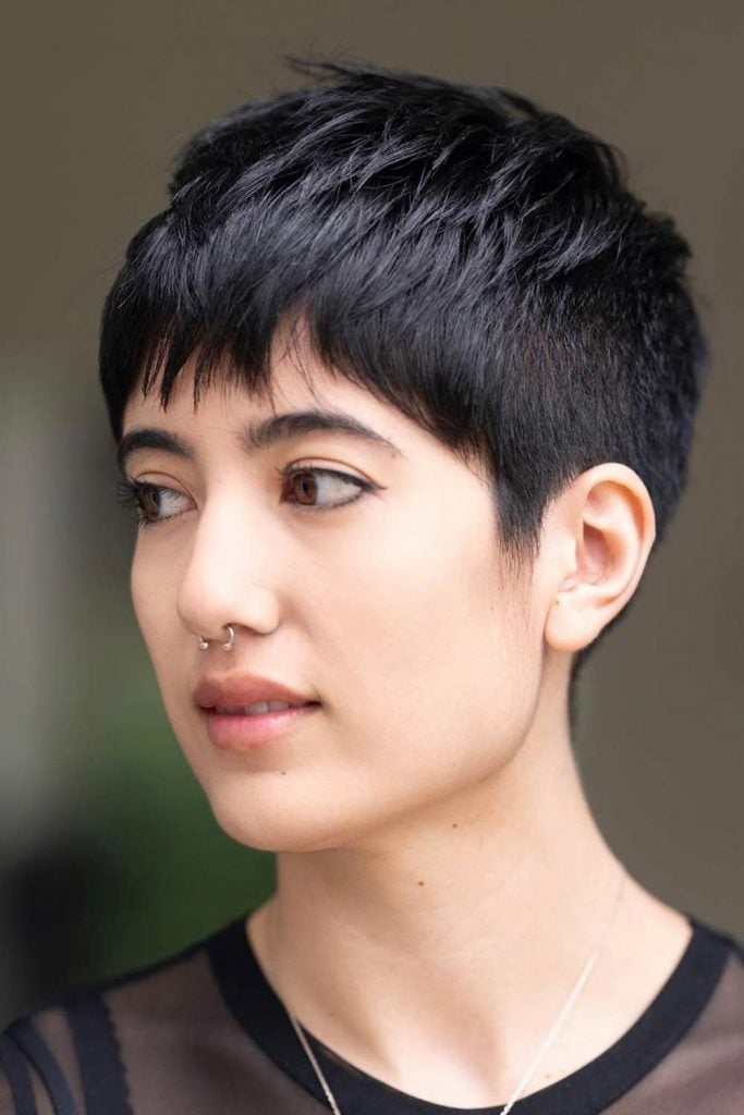 Ash Blonde Pixie With Undercut Detail Ash Blonde Pixie With Undercut Detail — Classy Edgy Pixie