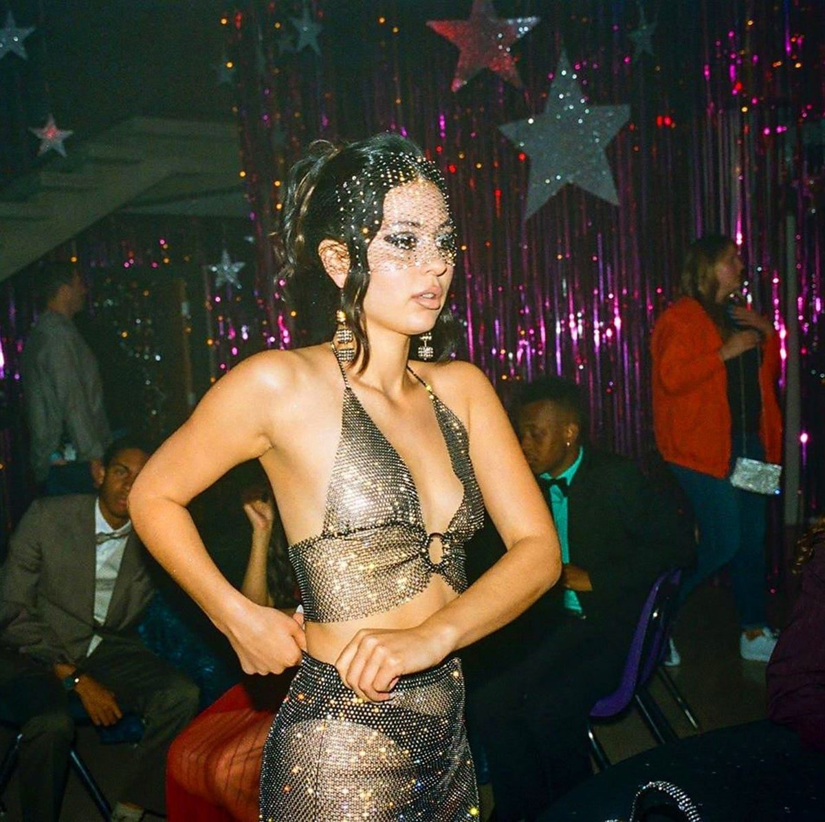Silver Chainmail Halter Top and Mini Skirt Silver Chainmail Halter Top and Mini Skirt — Classy Euphoria Outfits