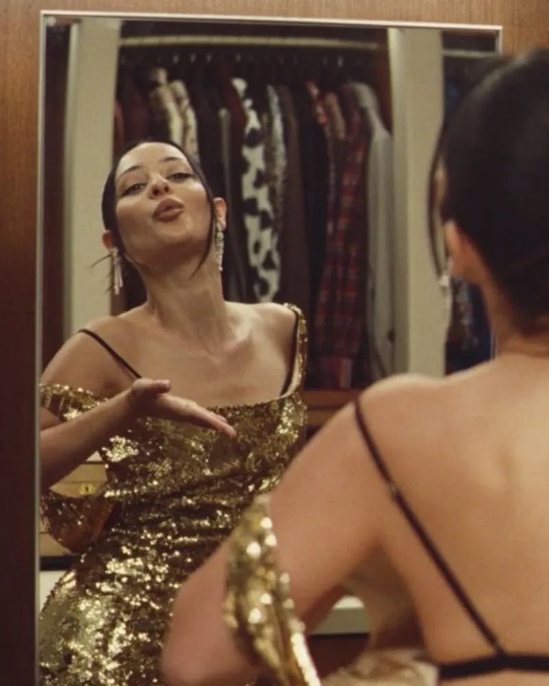 Gold Sequin Off-Shoulder Dress Gold Sequin Off-Shoulder Dress — Classy Euphoria Outfits