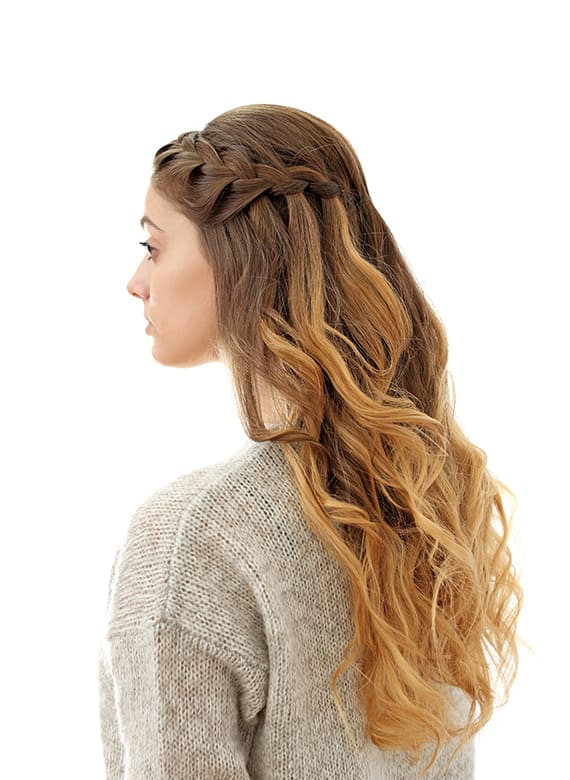 Mid Back Waterfall Braid With Loose Waves Mid Back Waterfall Braid With Loose Waves — Classy Everyday Hairstyles