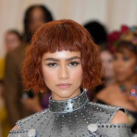 Copper Bob With Blunt Fringe — Classy French Bob Haircut