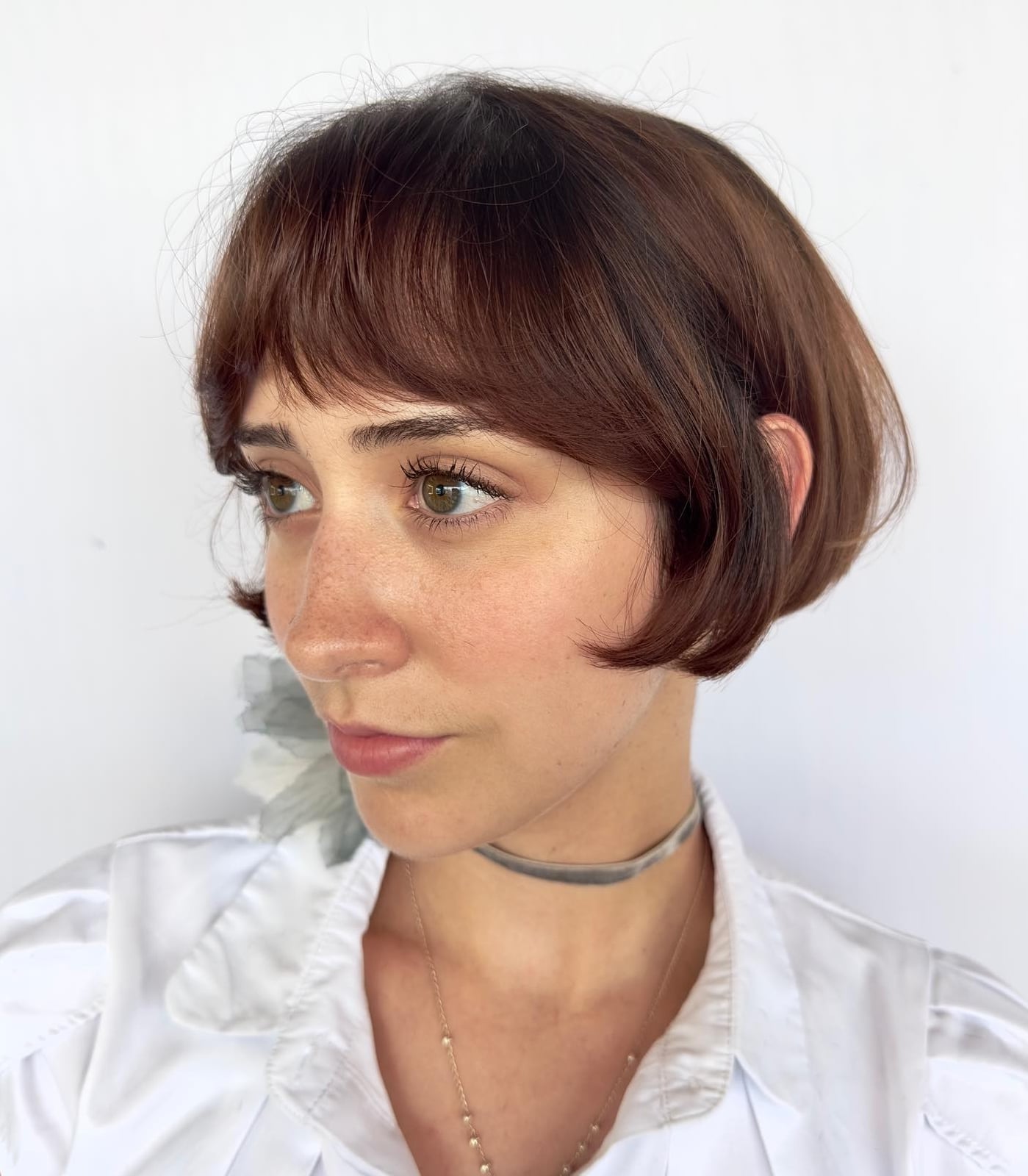 Jet Black Blunt Bob With Sharp Cut — Classy French Bob Haircut