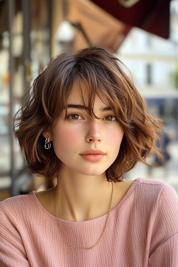 Collarbone Bob With Face-Framing Fringe Collarbone Bob With Face-Framing Fringe — Classy French Bob with Bangs
