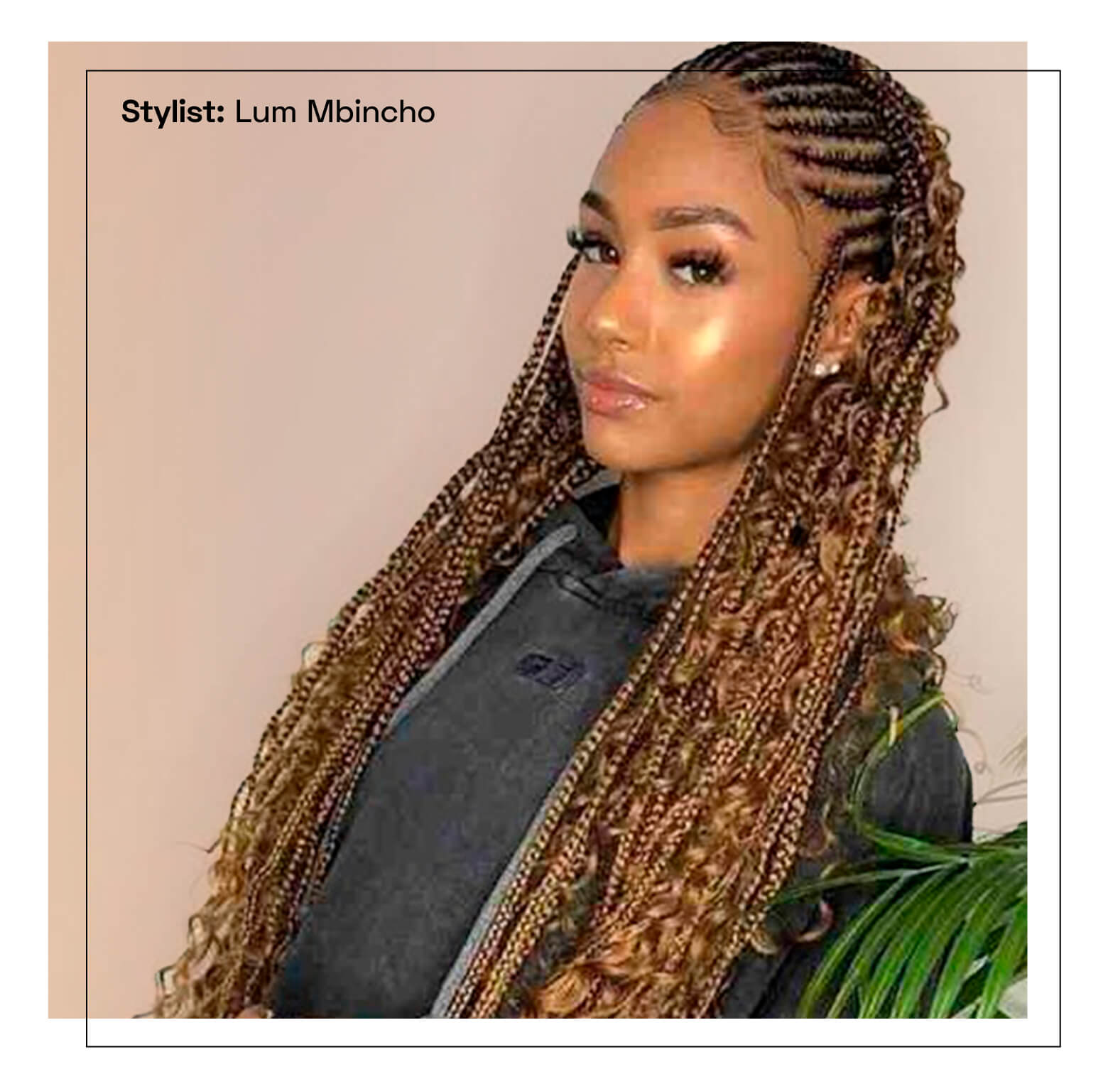 Fulani Braids With Intricate Pattern and Curly Texture Fulani Braids With Intricate Pattern and Curly Texture — Classy Fulani Braids with Curls