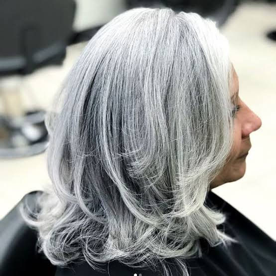 Shoulder Ash Grey Tone With Blended Highlights Shoulder Ash Grey Tone With Blended Highlights — Classy Grey Blending Highlights