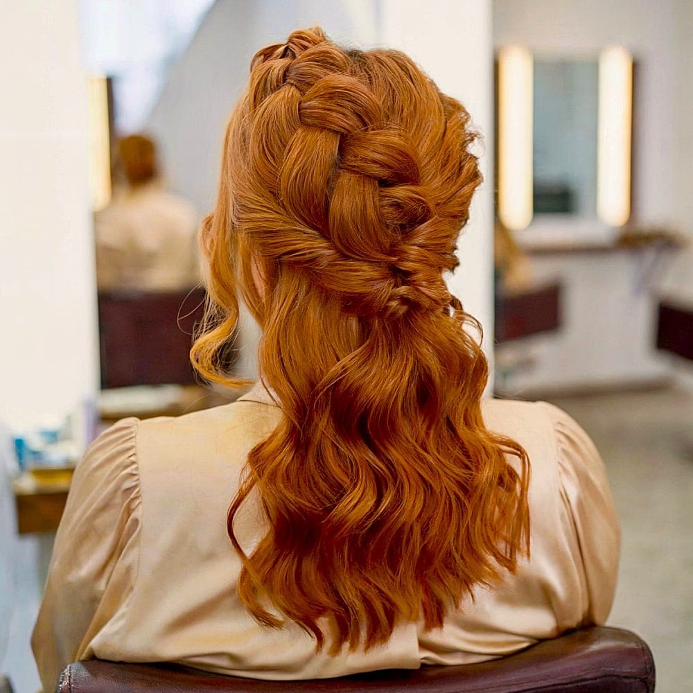 Ash Blonde Collarbone Half Up With Braid — Classy Hair Down Hairstyles