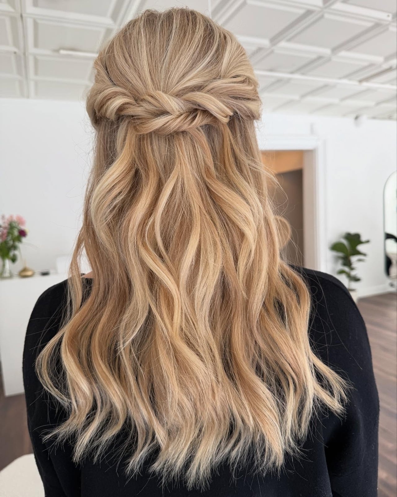 Dark Brown Braided Crown With Auburn Undertones — Classy Hair Down Hairstyles