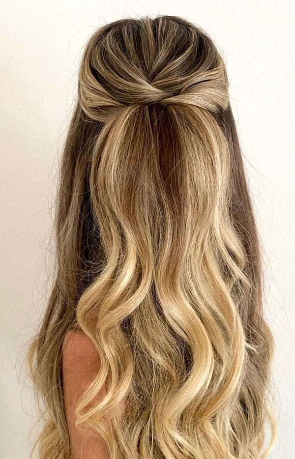 Dark Brown Base With Blonde Highlights Twisted Top — Classy Hair Down Hairstyles