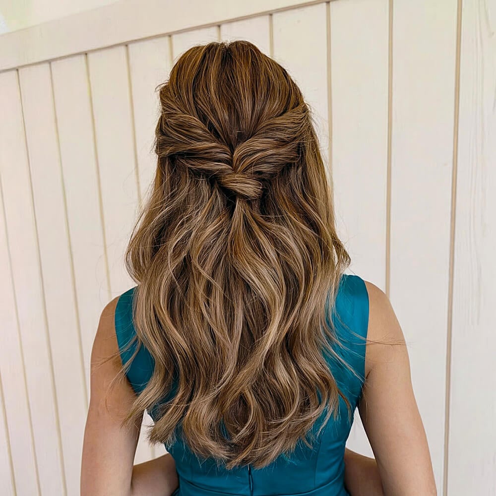 Mid-Back Blowout With Medium Brown Balayage — Classy Hair Down Hairstyles