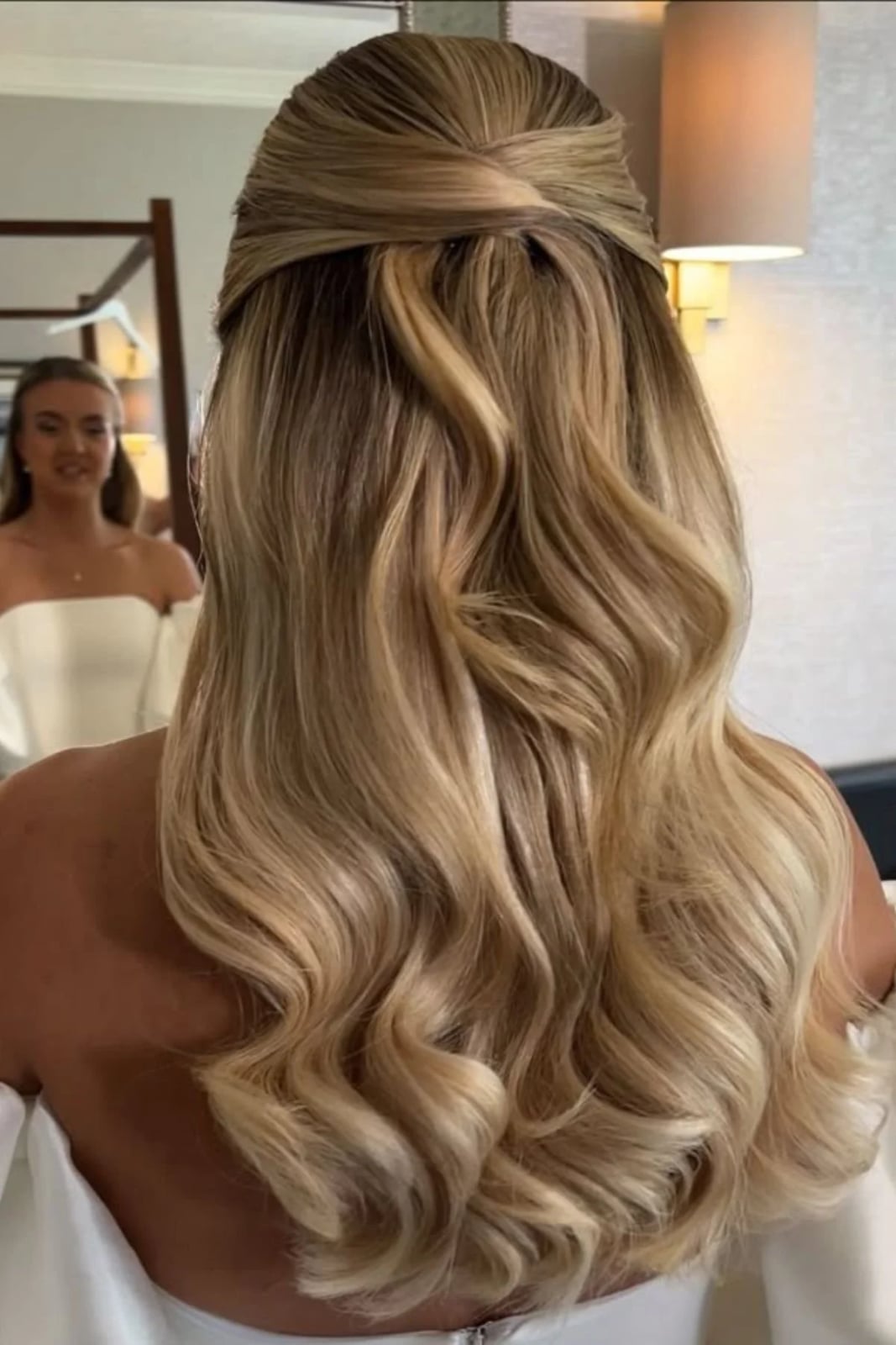 Ash Blonde Half Up With Voluminous Curls — Classy Hair Down Hairstyles
