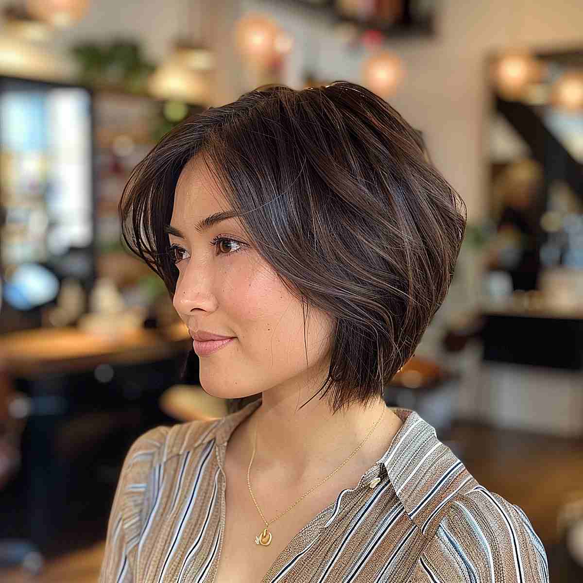 Chin Length Bob With Subtle Layers — Classy Hair Growth Tips