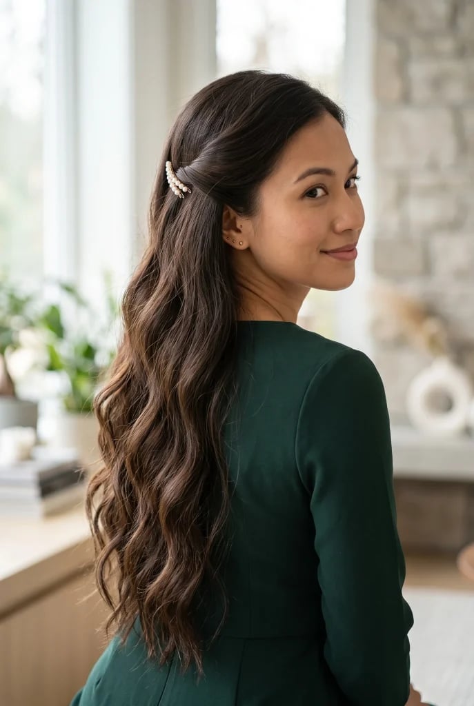 Mid-Back Dark Brown Loose Waves — Classy Hair Growth Tips
