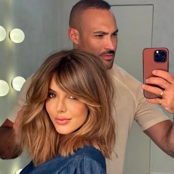 Layered Bob With Caramel Balayage — Classy Hair with Bangs