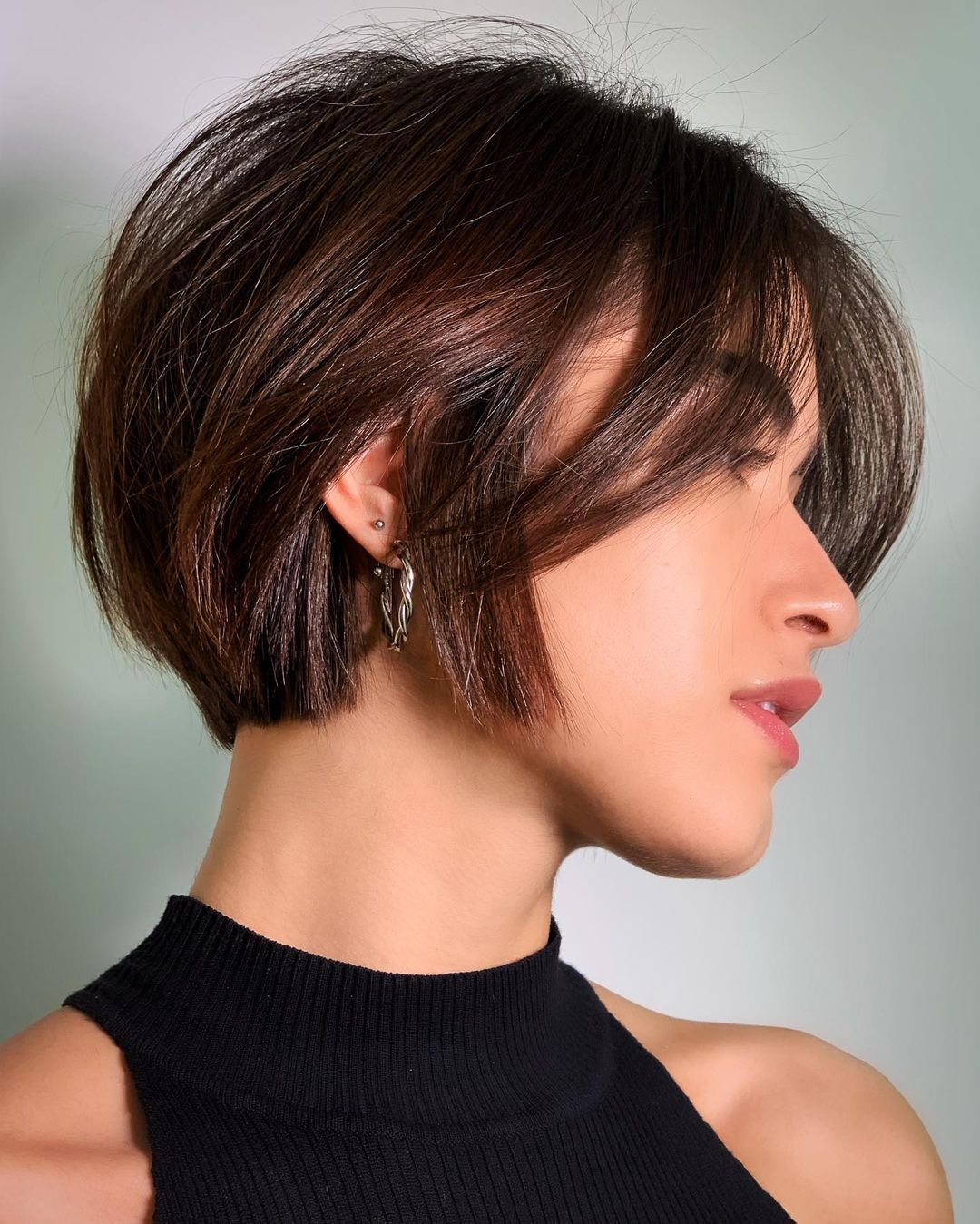 Layered Lob With Face Framing Bangs — Classy Hair with Bangs