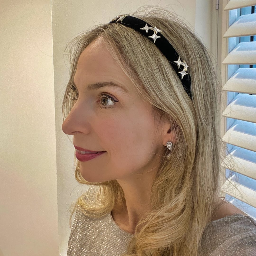 Shoulder Length Blowout With Star Headband, Blonde — Classy Hair with Headband