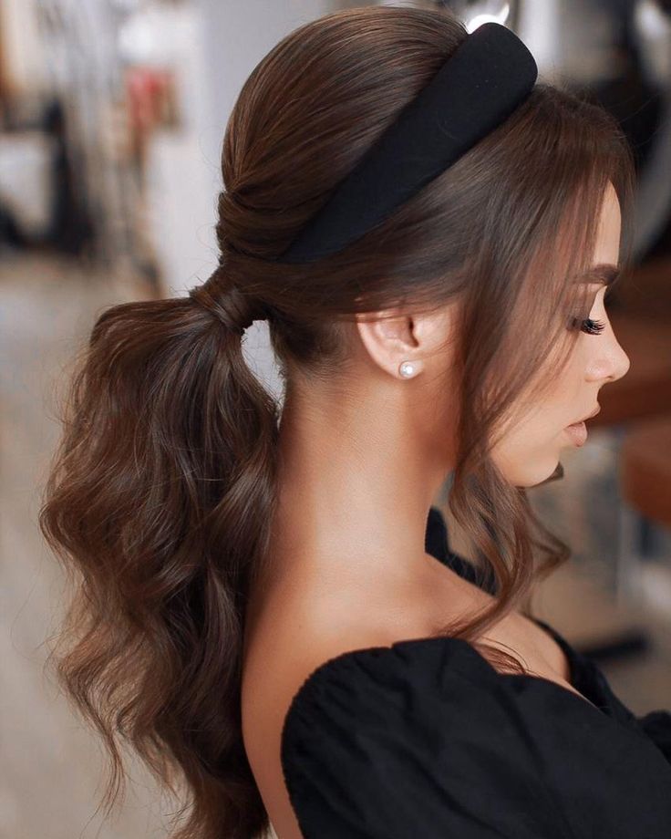 Low Bun With Jeweled Headband — Classy Hair with Headband