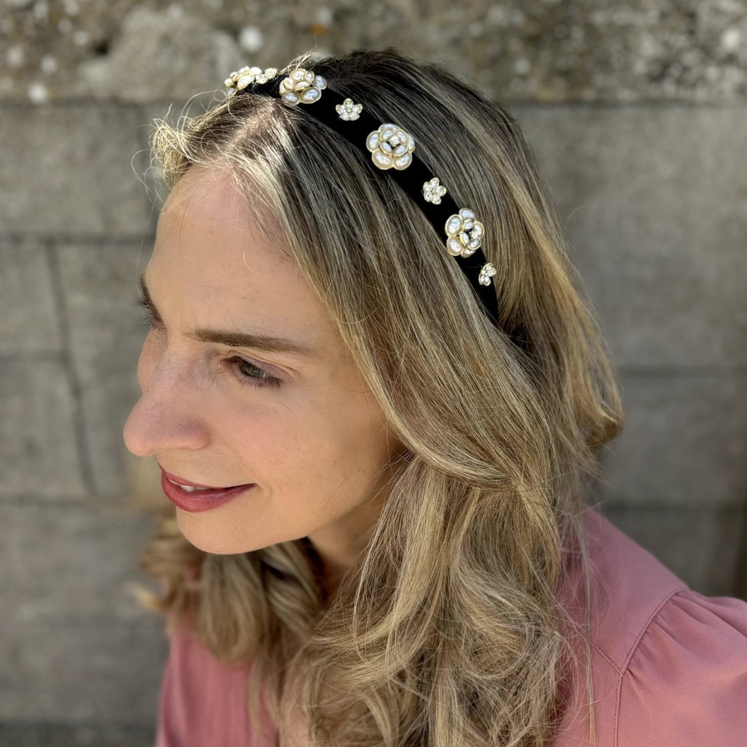 Mid-Back Loose Waves With Embellished Headband — Classy Hair with Headband