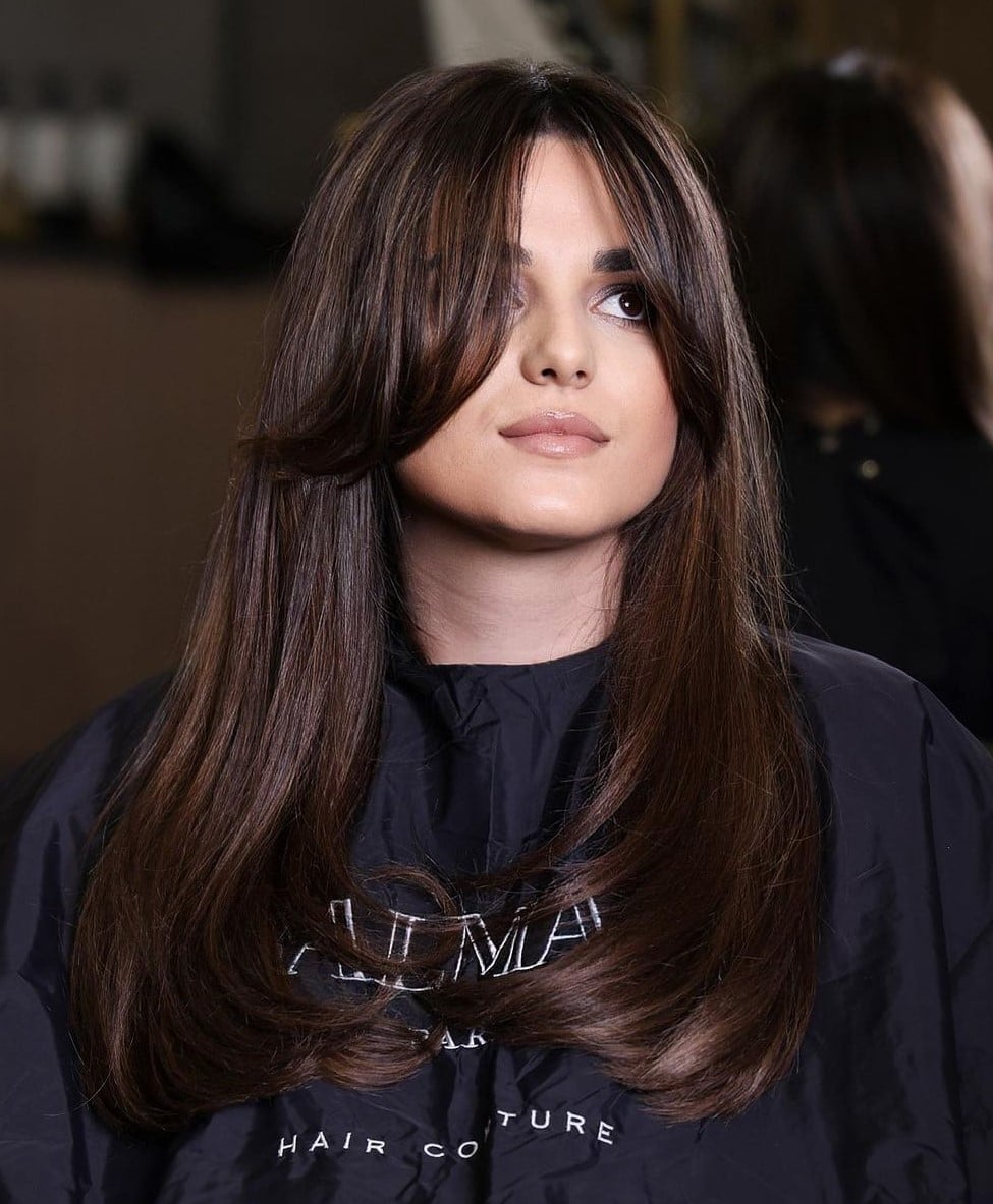 Thick Dark Brown With Soft Waves Thick Dark Brown With Soft Waves — Classy Haircuts for Long Hair
